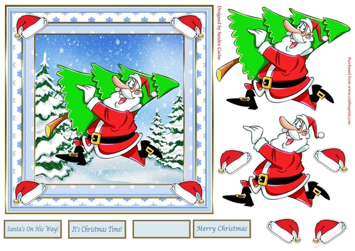 Santas On His Way Topper 
