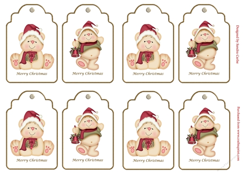 Christmas Bears Gift Tags