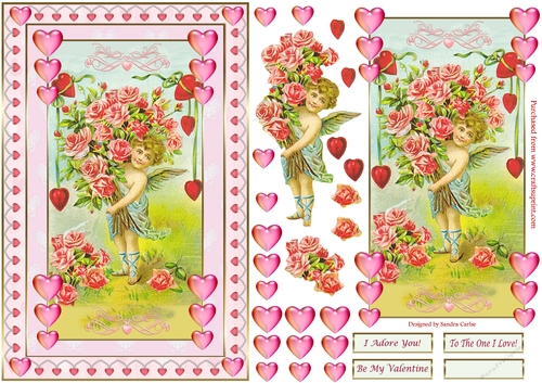 Be My Valentine Decoupage Topper