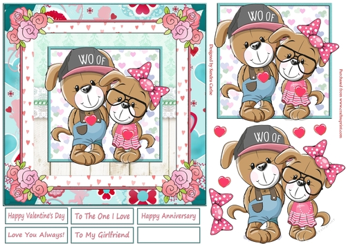 Romance To The One I Love Decoupage Topper