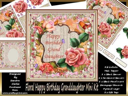 Happy Birthday Granddaughter Mini Kit