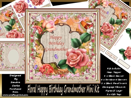 Happy Birthday Grandmother Mini Kit