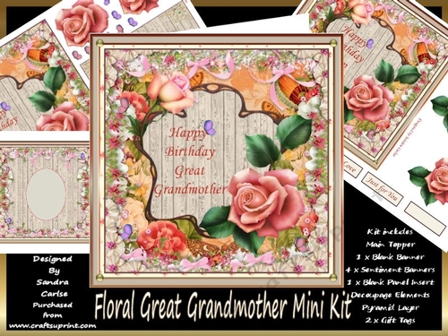 Happy Birthday Great Grandmother Mini Kit