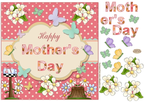 Happy Mothers Day Butterfly Topper