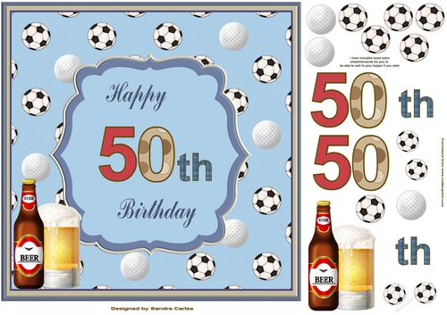 Happy 50th Birthday Topper