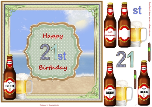 Happy 21st Birthday Summers Day Beach Topper