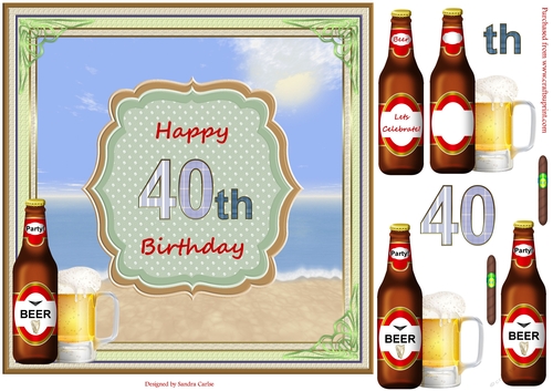 Happy 40th Summers Day Beach Topper