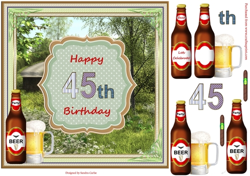 Happy 45th Beautiful Countryside Topper