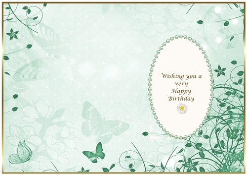 Meadow Green Butterfly Insert 2