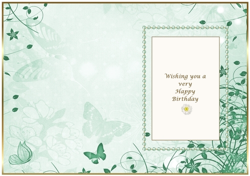 Meadow Green Butterfly Insert 