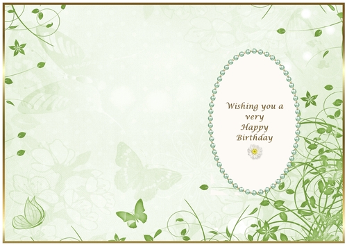 Soft Green Butterfly Insert 1
