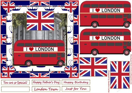 I Love London Decoupage Topper