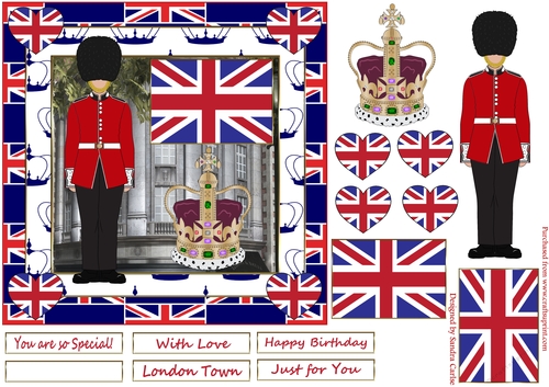 Coronation London 7x7ins Decoupage Topper 
