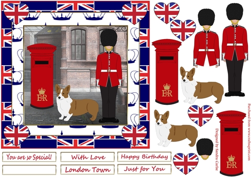 London Town Decoupage Topper 1