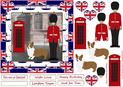 London Town Decoupage Topper 2