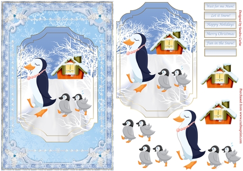 Wait for me Mum Christmas Decoupage Topper
