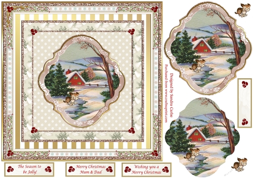 Vintage Christmas Winter Topper