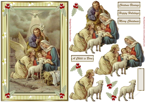 A Child is Born Christmas Topper
