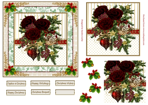 Christmas Bouquet Pyramid Topper 