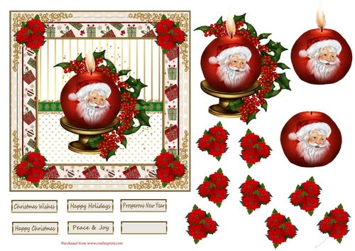 Christmas Poinsettia Topper 