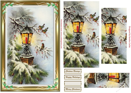 Christmas Robin Pyramid Topper