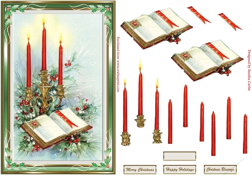 Peaceful Christmas Decoupage Topper