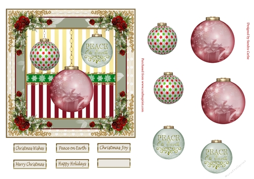 Christmas Baubles Topper