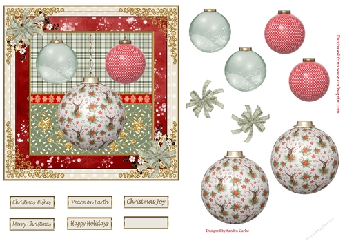 Christmas Baubles Topper 2