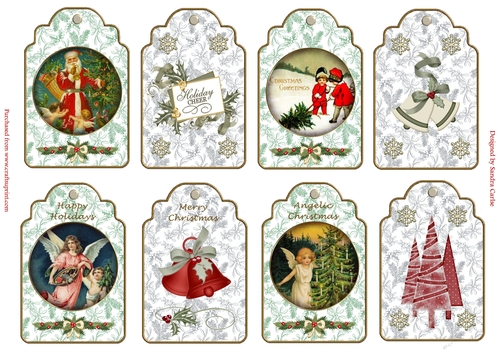 Christmas Gift Tags x 8