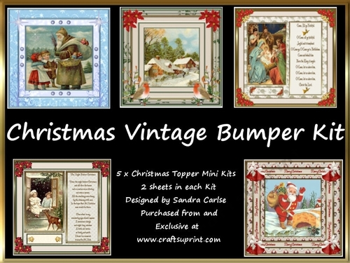 Vintage Christmas 5 x kit 1