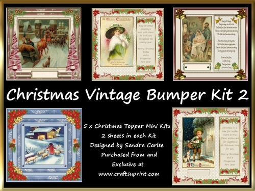 Vintage Christmas 5 x kit 2