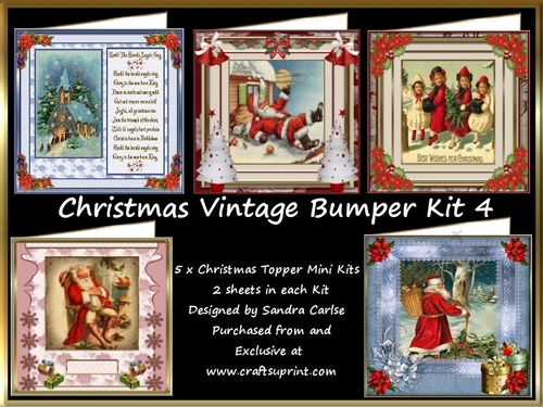 Vintage Christmas 5 x kit 4