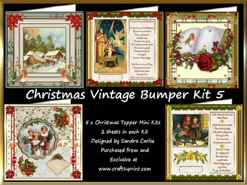 Christmas 5 x Mini Kits Vintage kit 5