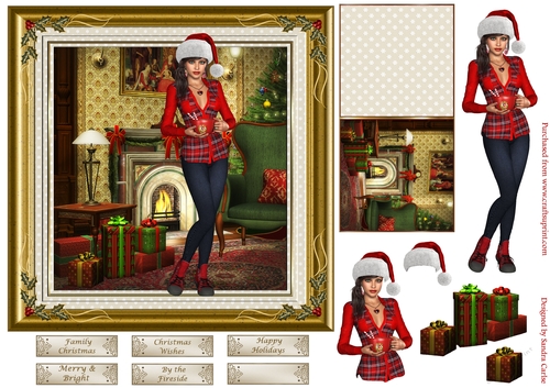 By the Fireside at Christmas Topper