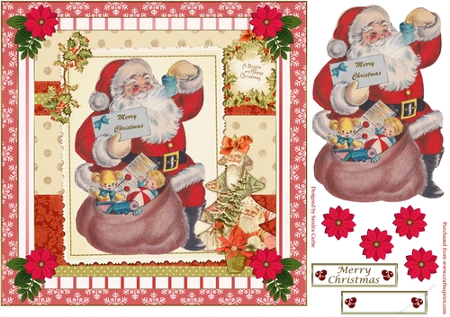 Merry Christmas Santa Topper