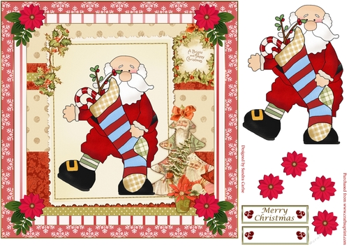 Merry Christmas Santa Topper 1