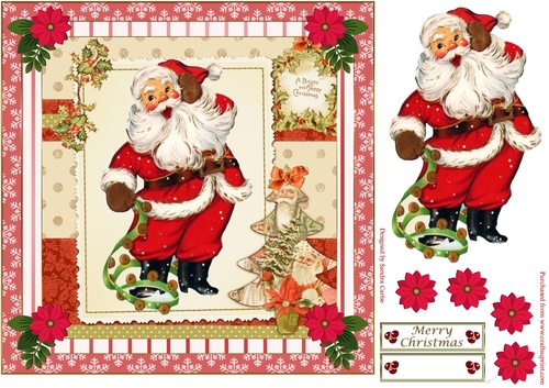 Merry Christmas Santa Topper 3