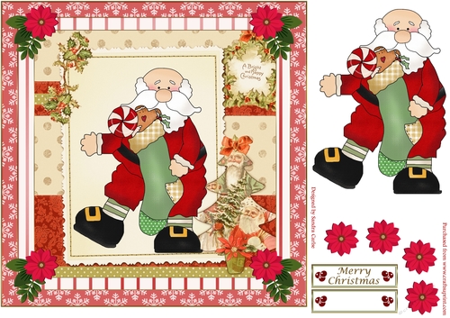 Merry Christmas Santa Topper 4