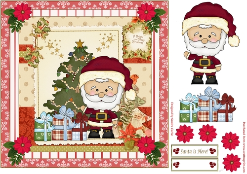 Merry Christmas Santa Topper 5