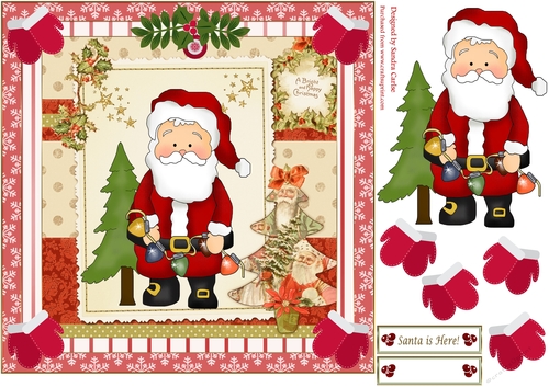 Merry Christmas Santa Topper 9