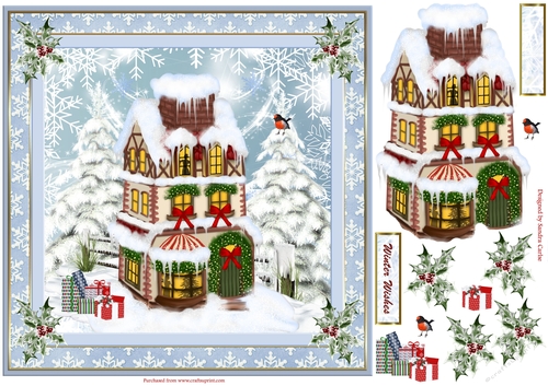 Cosy Christmas Decoupage Topper