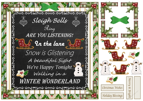 Sleigh Bells Christmas Topper 1