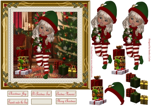 Wonderful Christmas Time Decoupage Topper