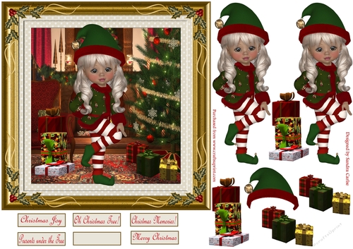 Wonderful Christmas Time 1 Decoupage Topper