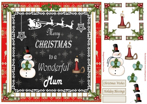 Merry Christmas Mum Topper 