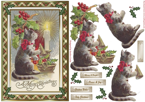 Merry & Bright Christmas Topper