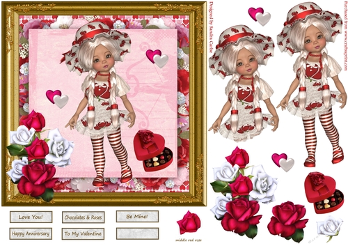 Be Mine Valentines Decoupage Topper 2