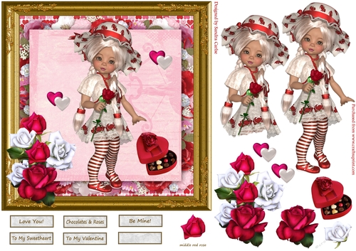 Be Mine Valentines Decoupage Topper 4
