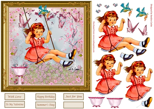 Summers Day Decoupage Topper 