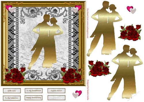 Anniversary Couple Decoupage Topper 13